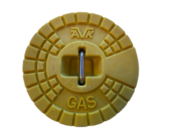 Kapes vāciņš KU 80/31 sērijas kapēm D157mm Dzeltens "AVK/GAS" bez skrūves